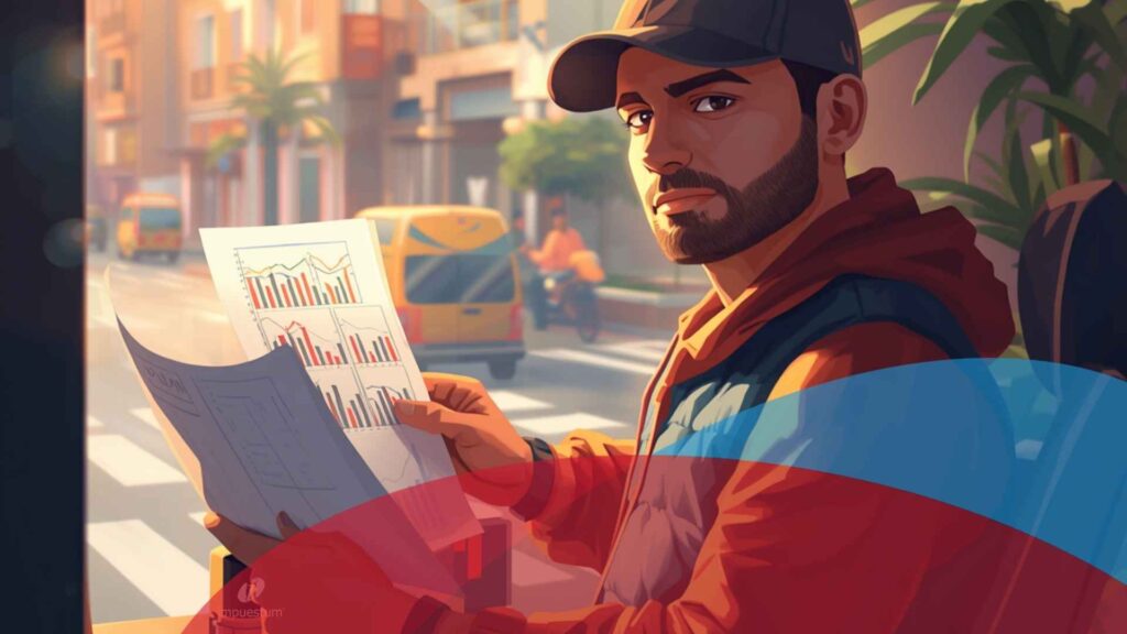 Conductor de plataforma digital revisando información sobre PTU y obligaciones fiscales en México